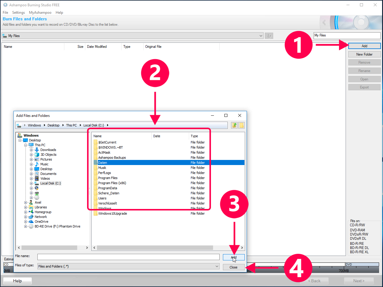 Burning Studio Free: How can I safely burn my files to Blu-ray, DVD or CD?  – Ashampoo