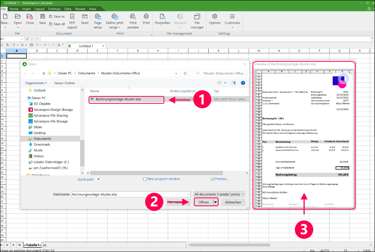 Ashampoo Office 8: Open, edit and save Microsoft Excel ...