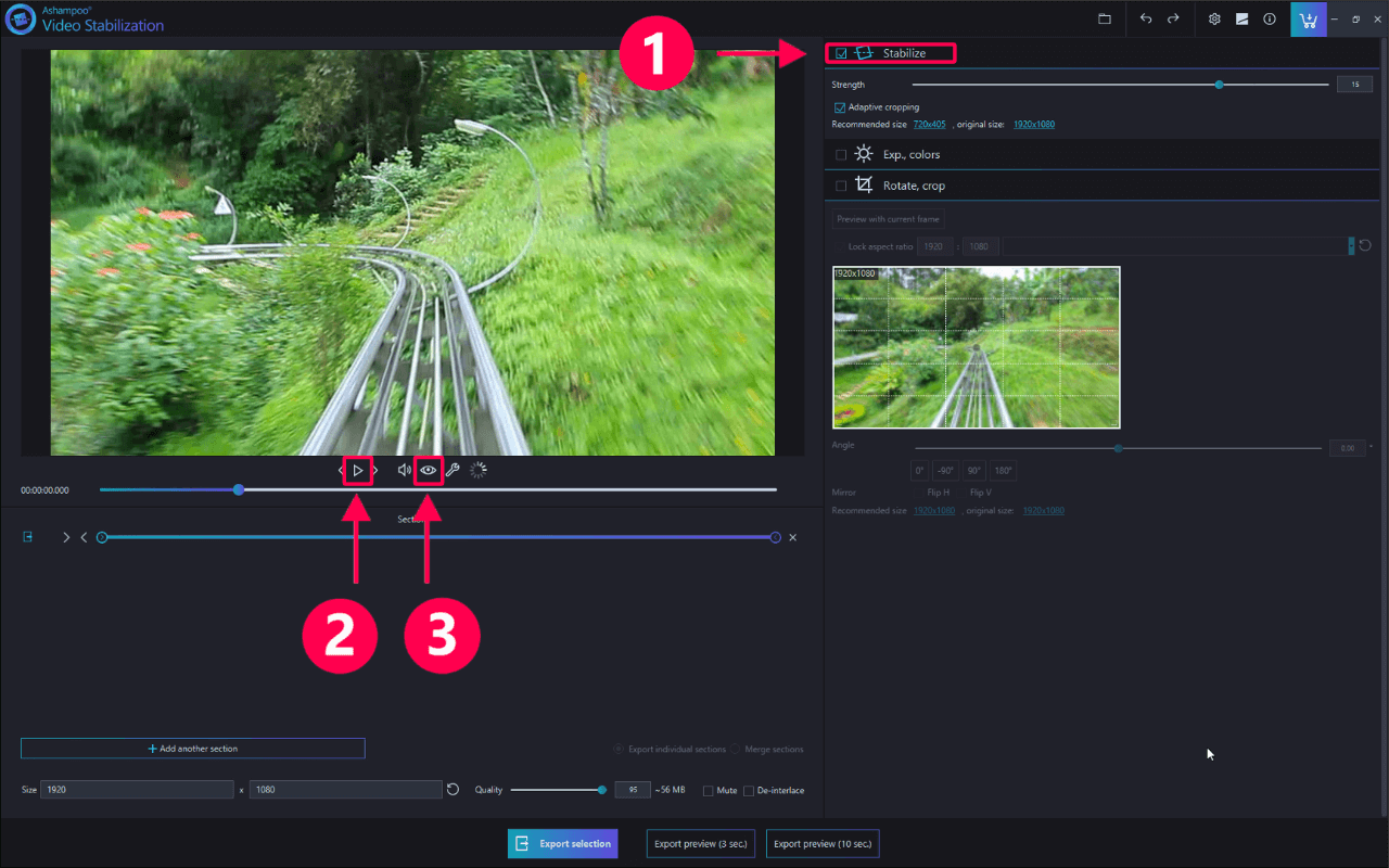 ashampoo video stabilization